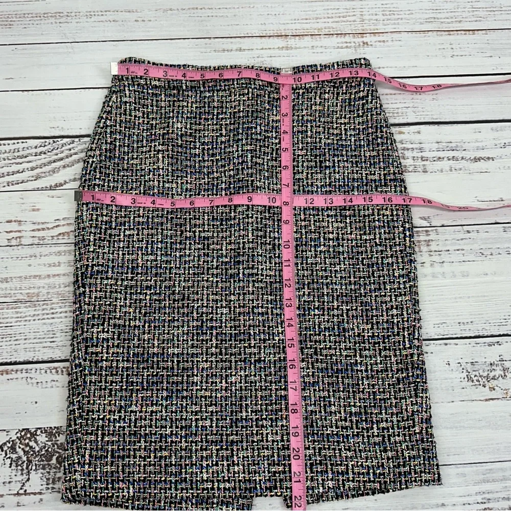 J Crew Women’s size 0 No 2 Black & White Tweed Pencil Skirt